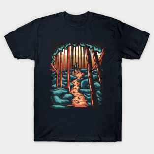 Mountain climbing illustration T-Shirt